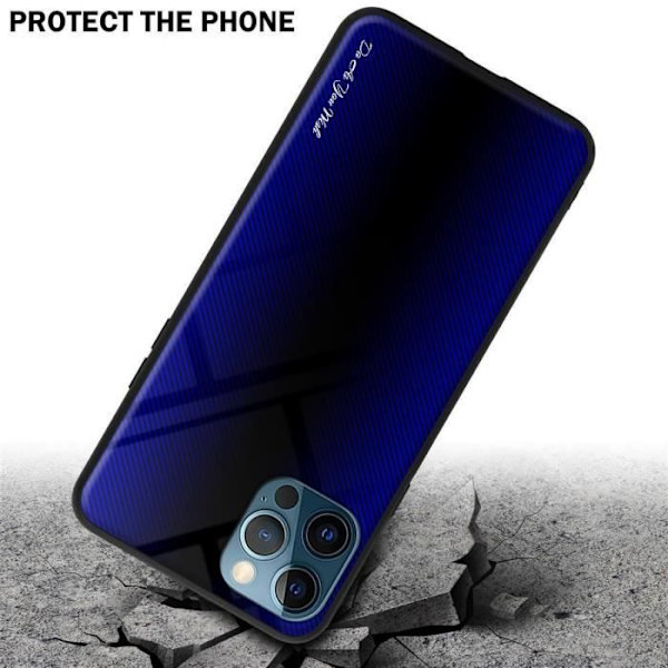 Fodral till Apple iPhone 12 PRO MAX Skal i COBALT VIOLET Fodral Skydd i härdat glas och TPU silikon