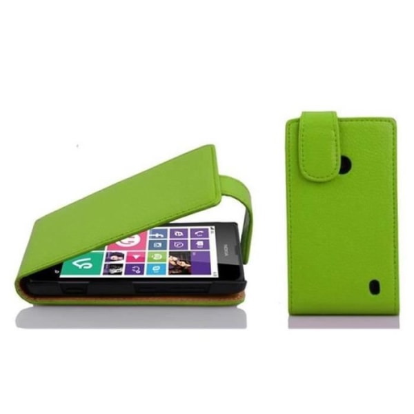 Cadorabo Fodral Nokia Lumia 630 / 635 DESIGN FLIP Style Fodral Fodral Imiterat läder Struktur PARROT GREEN