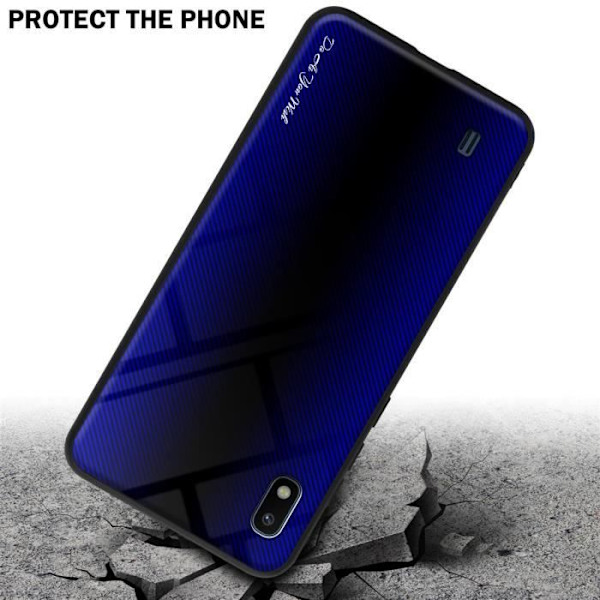Fodral till Samsung Galaxy A10 / M10 Fodral i COBALT VIOLET Fodral Skydd i härdat glas och TPU silikon