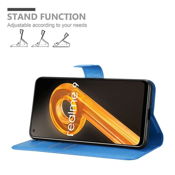 Etui för Realme 9 4G / 9 PRO+ i PASTELLBLÅ Blå