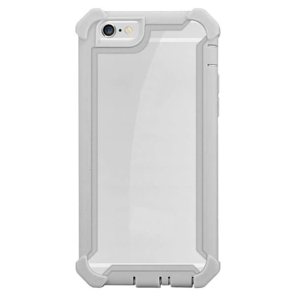 iPhone 6 / 6S-fodral i GRÅ BIRK TPU-silikon och akrylglasbaksida Grå