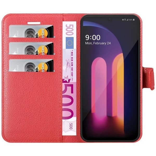 Etui för LG V60 ThinQ i KIRSCHRÖD Röd