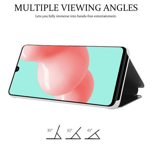 Clear View Fodral till Samsung Galaxy A41 - CADORABO - Silver - 360 graders skydd Pengar