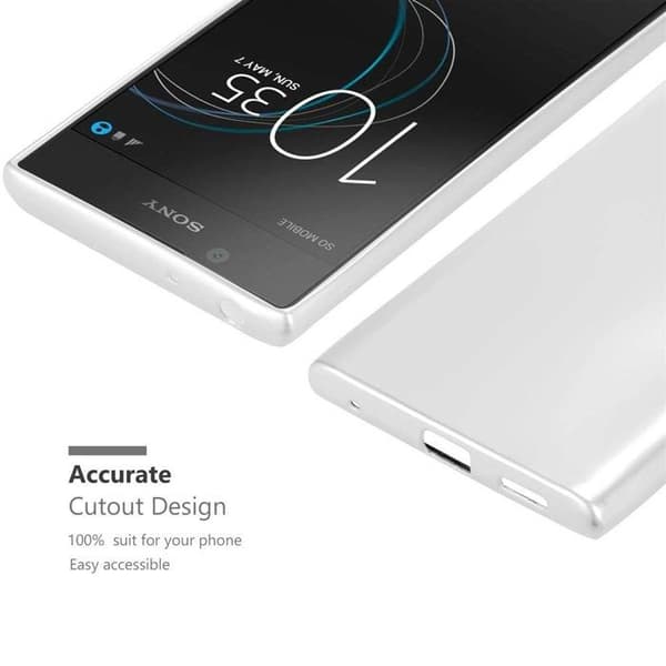 Skyddsfodral för Sony Xperia L1 Skyddsfodral i MATTSILVER Metallic Design Grå