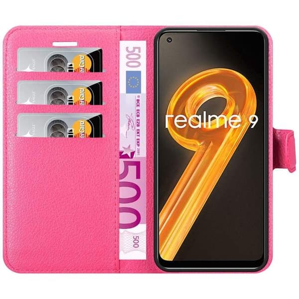 Etui för Realme 9 4G / 9 PRO+ i SOCKERSÖT ROSA Ros