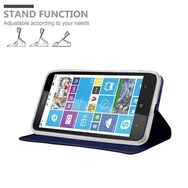 Fodral - CADORABO - Nokia Lumia 1320 - Blå - Halvstyv - Magnetisk stängning Blå