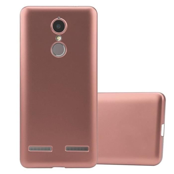 Cadorabo Fodral fungerar med Lenovo K6 - K6 POWER i METALLIC ROSÉ GOLD - Stötsäker och reptålig TPU silikonskydd - Ultra