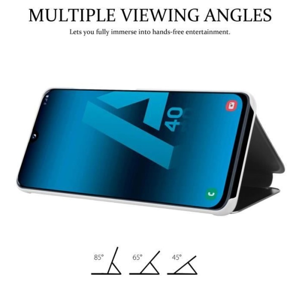 Coque - CADORABO - Samsung Galaxy A40 - Clear View - Skydd 360 grader - Silver Pengar