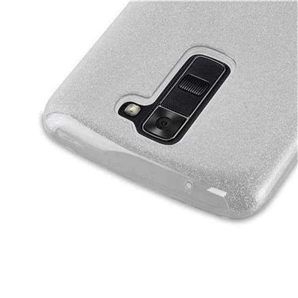 Skal för LG K7 2016 STJÄRNSTÖV SILVER Skydd Glittrande Glitter Grå