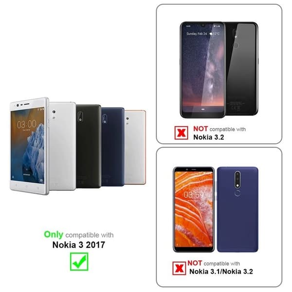 Skyddsfodral för Nokia 3 2017 CANDY MÖRKBLEU Stötskydd i silikon Blå