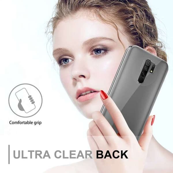 Transparent skal för Xiaomi RedMi 9, helskydd Vit