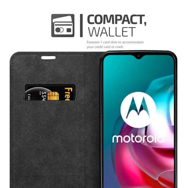 Coque - CADORABO - MOTO G10 / G30 - Kaffeebrun - Book Case - Silicone TPU kaffe brunt