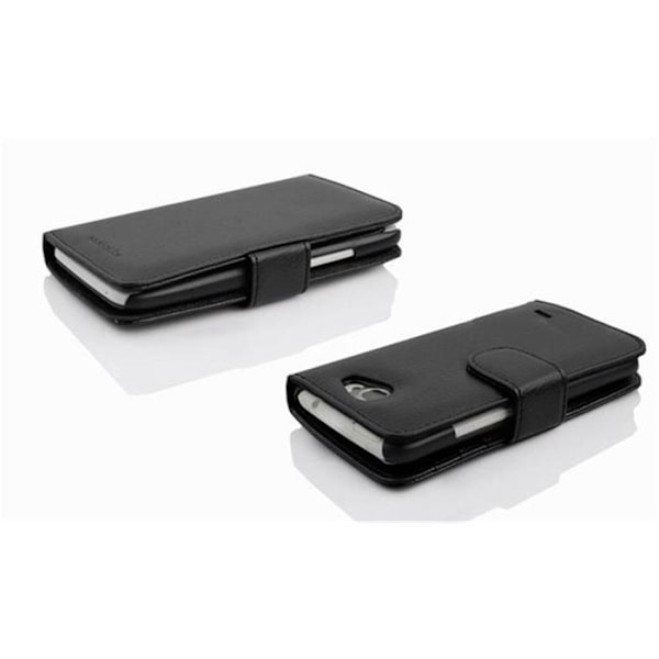 Coque för LG L70 (1. SIM) i NOIR DE JAIS Täckningsskydd med kortplatser Svart