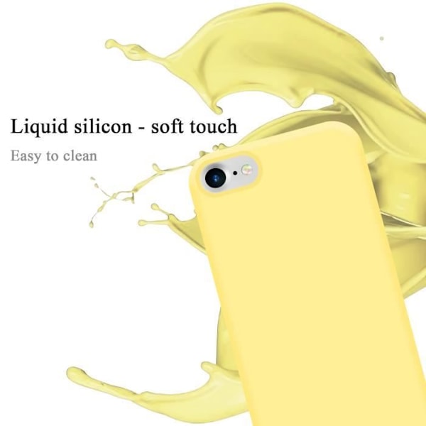 Coque - CADORABO - iPhone 7 / 7S / 8 / SE 2020 - Silikon TPU - Gul - Stötskydd Gul