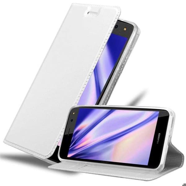 Flip-fodral för Huawei Y5 2017 / Y6 2017 Klassisk Silver Plånbok Stötsäker Grå