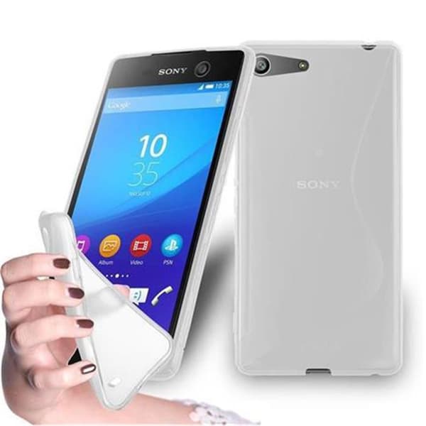 Skal för Sony Xperia M5 i SEMI TRANSPARENT Vit