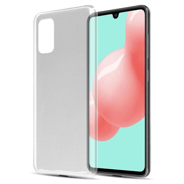 Transparent stötsäker silikonfodral för Samsung Galaxy A41 Vit