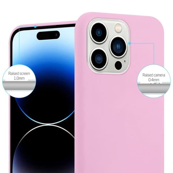 iPhone 14 PRO CANDY ROSE VIF Skydd Antichock Silikon Ros
