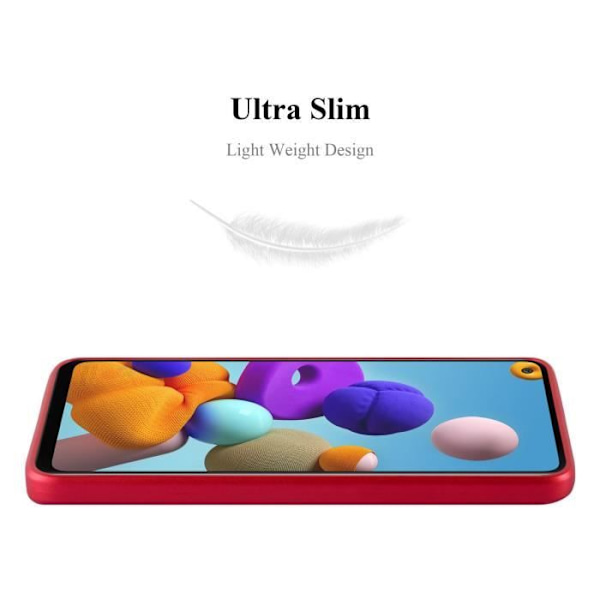Coque - CADORABO - Samsung Galaxy A21s - Metalliskt Röd - Skyddssilikon TPU - Tunn Design Röd