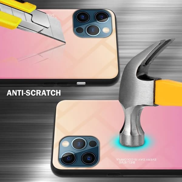 iPhone 13 MINI Fodral i GUL - ROSA Stötsäker Bicolor Design Svart
