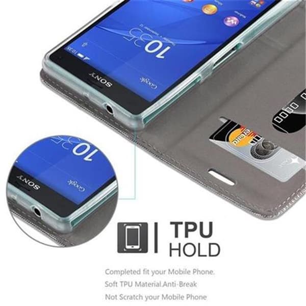 Skyddsfodral för Sony Xperia Z3 COMPACT i LJUST GRÅ BRUN Stötskyddande Etui Grå