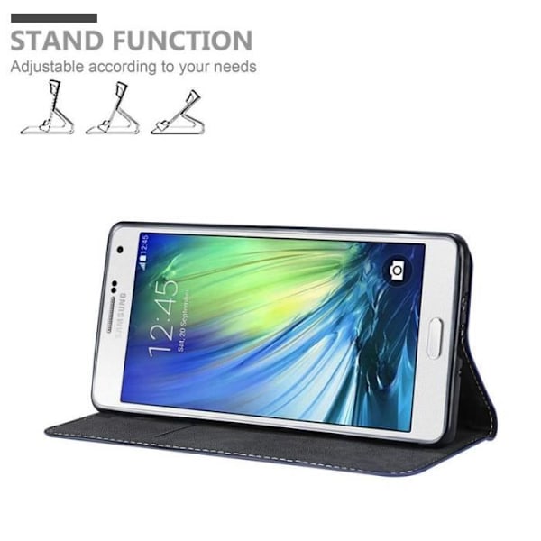 Plånboksfodral - CADORABO - Galaxy A7 2015 - Läderimitation - Brun - Magnetisk stängning kastanj