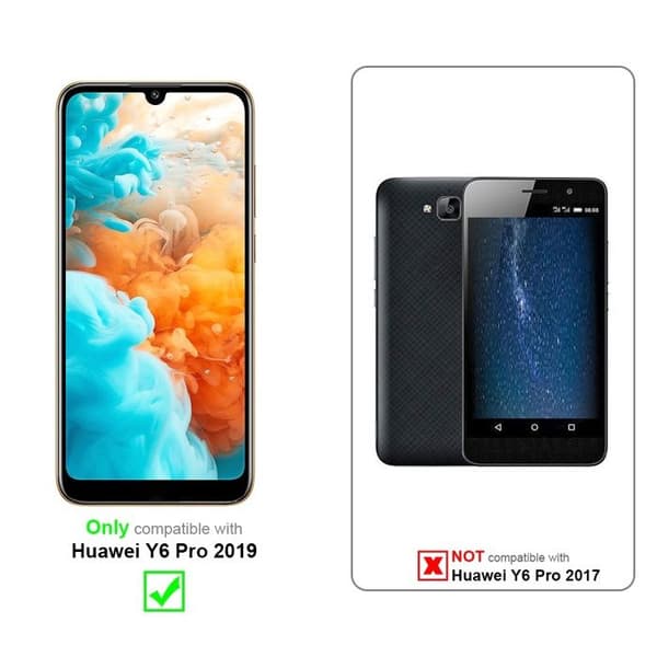 Fodral med lock för Huawei Y6 PRO 2019, Grå Blommig Design, Plånboksfodral Grå
