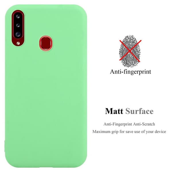 Skyddsfodral för Samsung Galaxy A20s CANDY GRÖN PASTELL Stötsäker Silikon Grön
