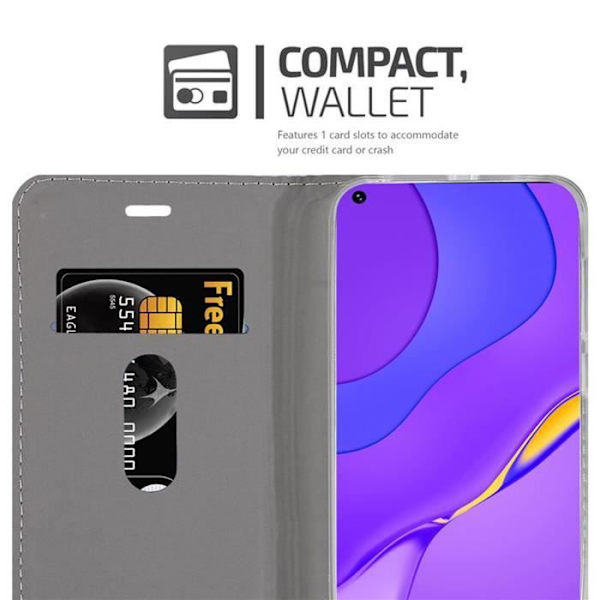 Etui för Huawei NOVA 7 5G - CADORABO - Ljusgrå Brun - Syntetskt läder - Magnetstängning - Ställfunktion LJUSGRÅ BRUN