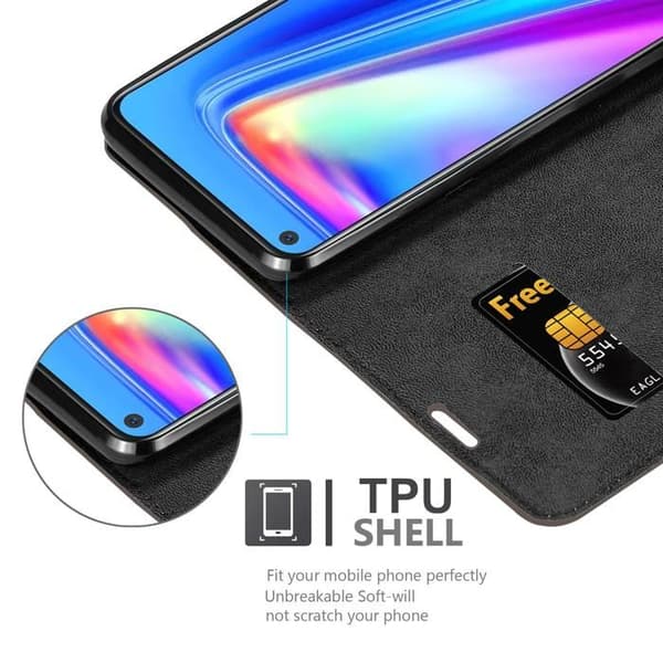 Etui för Realme 7 4G Fodral i MÖRK BRUN brun