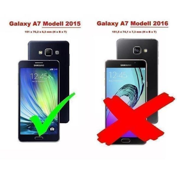 Cadorabo Fodral Samsung Galaxy A7 2015 WHITE Fodral Fodral Fullt skydd Magnetisk Stöder Stand Card Slot