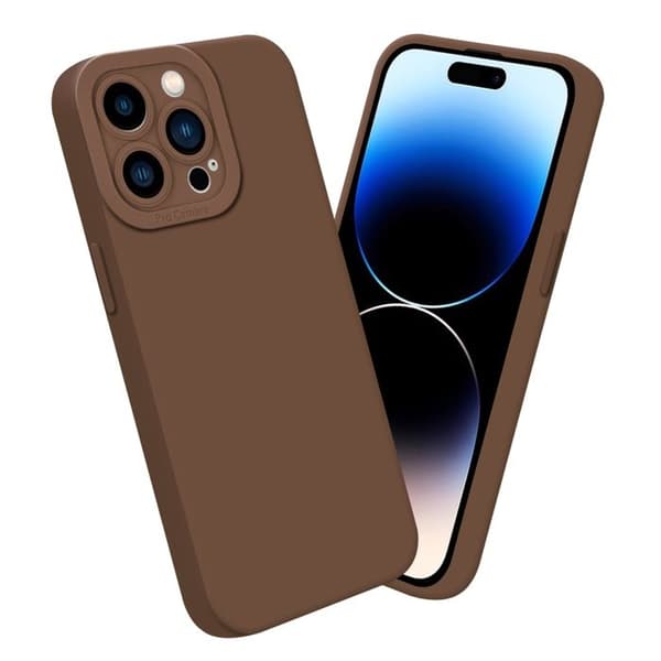 Skyddsfodral för iPhone 14 PRO MAX i FLUID BRUN Stötsäker brun