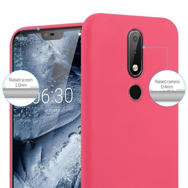 Skyddsfodral för Nokia 6.1 PLUS / X6 CANDY RÖD Stötskyddande Silikon Röd