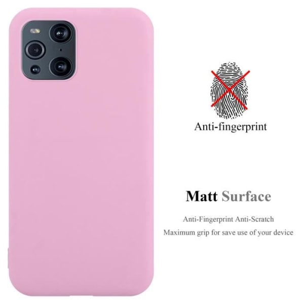 Fodral till Oppo FIND X3 PRO i CANDY BRIGHT PINK Cadorabo Cover Protection Silikon TPU Fodral