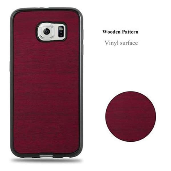 Skyddsfodral för Samsung Galaxy S6 TRÄ RÖD Trädesign Röd