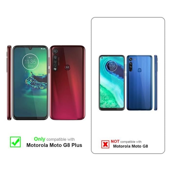 Cadorabo 3x helskärmsskydd för Motorola MOTO G8 PLUS in - 3x härdat skärmskyddsglas (härdat)