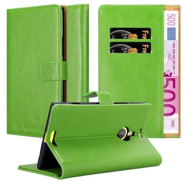 Coque för Nokia Lumia 1520 - CADORABO - Similläder - Grön - Ställfunktion - Fullständigt skydd GRÖN