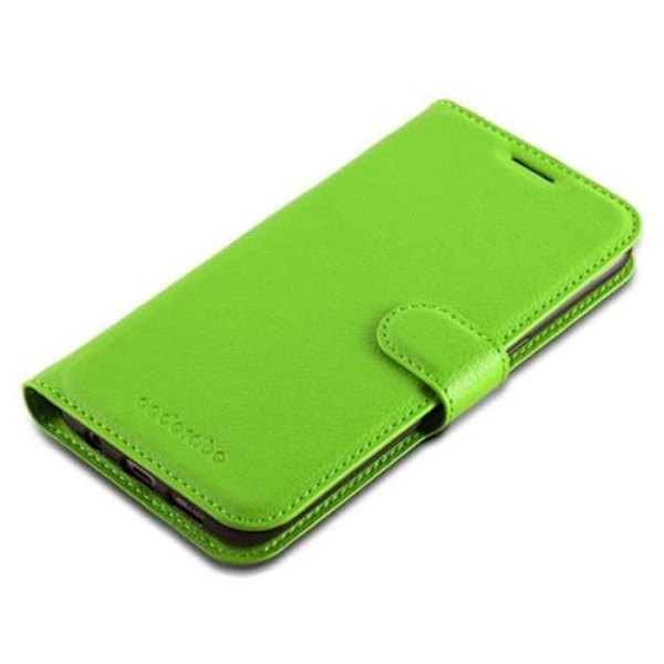 Cadorabo Fodral Samsung Galaxy S7 EDGE GRÖN Fodral Fodral Fullt skydd Magnetiskt spänne Stöder stativkortplats
