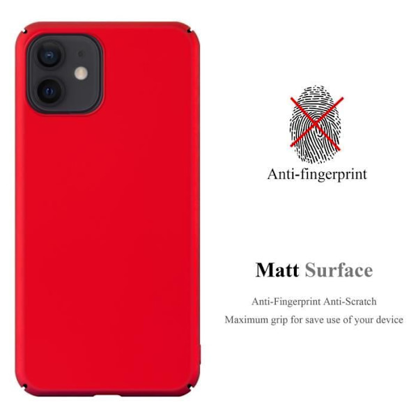 Fodral till Apple iPhone 12 PRO MAX i METALLIC RÖD Hårt fodral skal Cadorabo skydd metalliskt skyddsfodral
