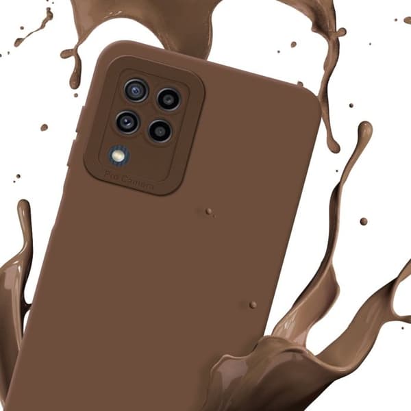 Skyddsfodral för Samsung Galaxy M22 / M32 4G i FLUID BRUN Stötsäker Skyddsfodral brun