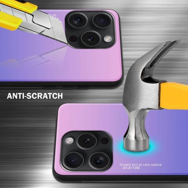 iPhone 14 PRO MAX Fodral i ROSA - BLÅ Tvåfärgad design Skyddsetui