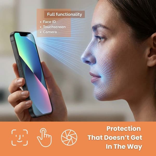 Härdat glas för iPhone 13 MINI Skärmskydd Vit