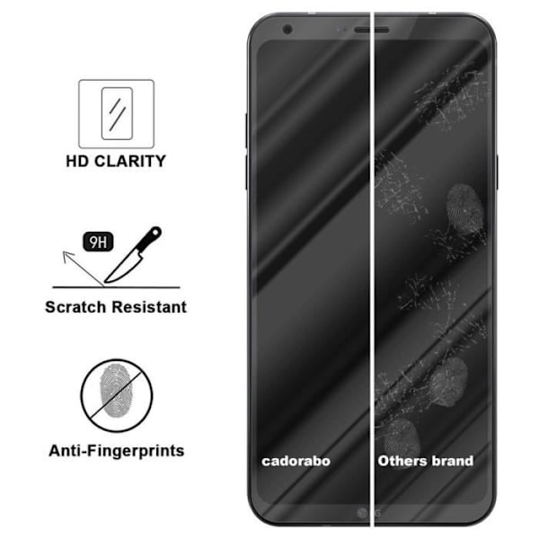 Cadorabo härdat glas LG Q6 skärmskyddsfilm härdat skydd för display TRANSPARENT Transparent