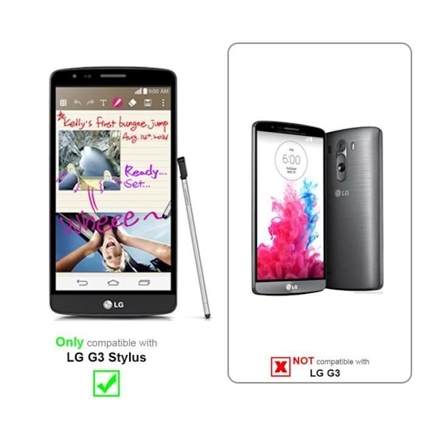 Coque - CADORABO - LG G3 STYLUS - Skydd i silikon TPU - Borstad design - Flexibel Pengar