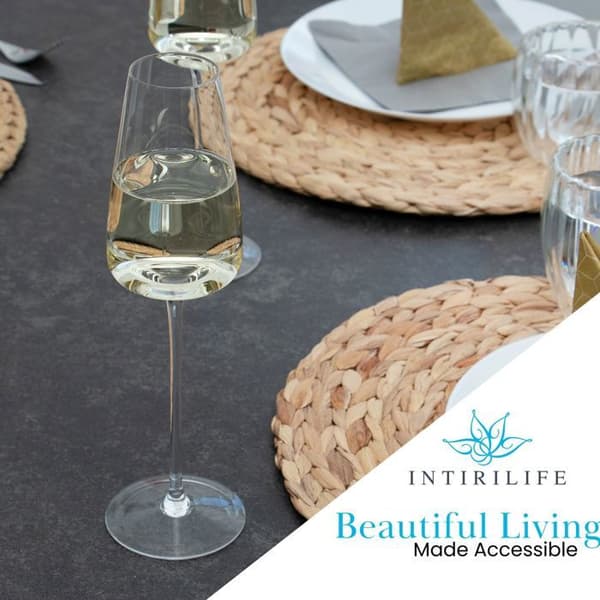 Set med 2 champagneglas 220 ml - prosecco, crémant och mousserande vin, modern design, diskmaskinssäker Vit