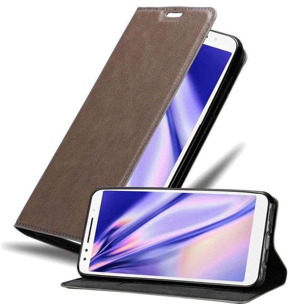 Fodral för Alcatel 3 2018 Skal i MÖRK BRUN brun