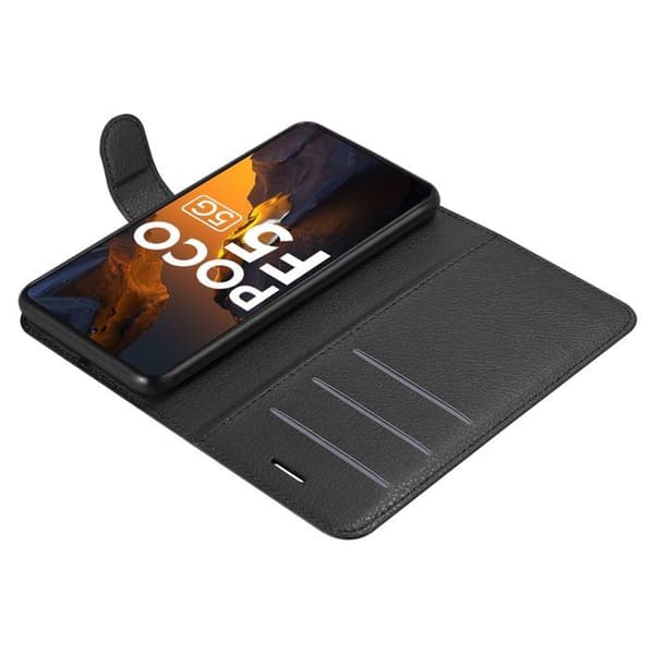 Etui för Xiaomi Poco F5 i JETSVART Svart