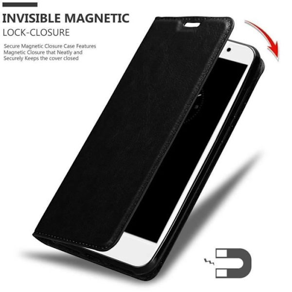 Cadorabo Fodral till Huawei Enjoy 7 PLUS i MIDNIGHT BLACK