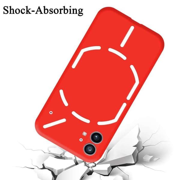 Skyddande skal för Nothing Phone (1) Stötsäker i LIQUID RED Röd