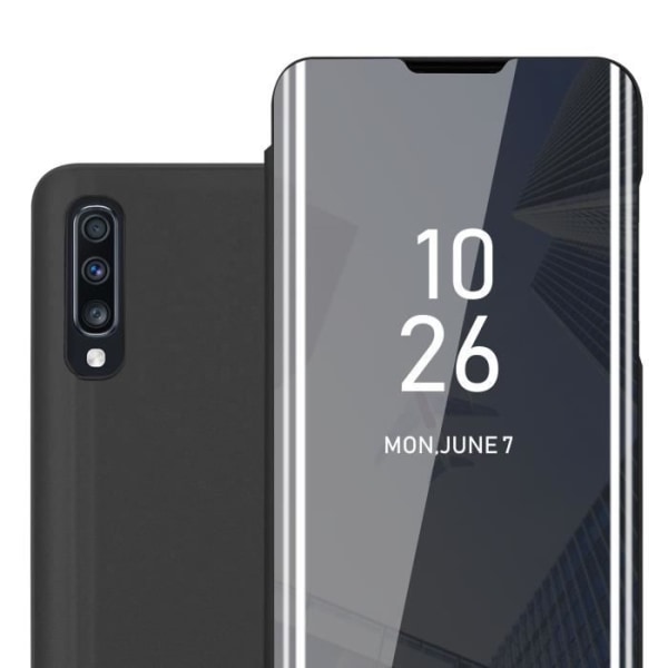 Coque - CADORABO - A70 / A70s - Clear View - 360-gradigt skydd - Modern design Svart